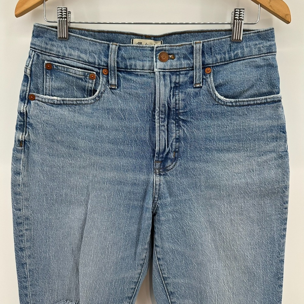 Madewell The Perfect Vintage Jeans Womens 29 Light Blue Denim Distressed Stretch